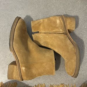 Clarks Beige Suede Ankle Boots